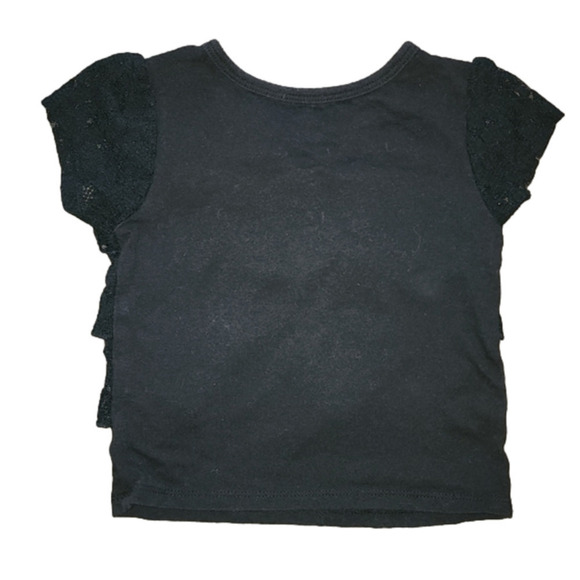 GARANIMALS Black Lace Ruffle Short Sleeve Tee - Picture 4 of 4